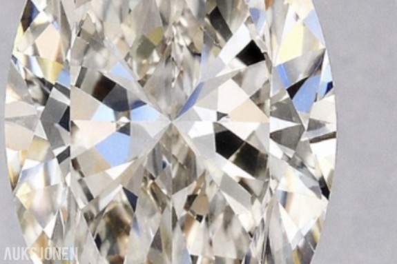 (GIA) 0.50CT HØYKVALITETS MARQUISESLIPT NATURLIG DIAMANT. J/VS2.